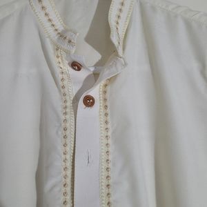 Pakistani Kids Shalwar Kameez -- Off white/Cream